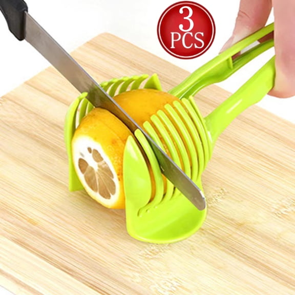 Djiypn 3-in-1 Handheld Citrus and Tomato Slicer Set - Effortlessly Cut Lemon and Tomato for Creative Cooking - Ideal for Home Chefs and Food Enthusiasts
