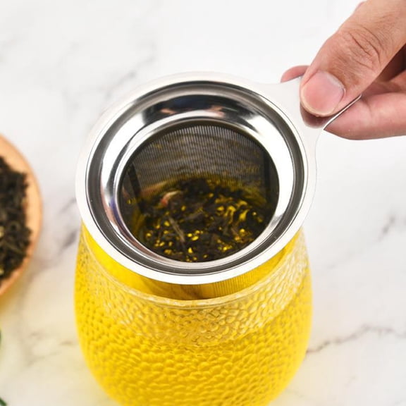 Djiypn 304 Stainless Steel Reusable Tea Filter - Efficient Loose Leaf Tea Strainer for Smooth Steeping, Perfect for Home and Office Tea Lovers