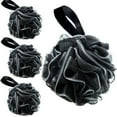 thumbnail image 1 of Djiypn 4 Pack Bath Sponge Shower Loofahs 50g, Mesh Pouf Bath Scrunchies Body Wash Puff, Body Scrubber Exfoliating Bath Sponge for Women and Men, Black, 1 of 8