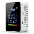 thumbnail image 1 of Djiypn 5 in 1 Indoor Air Quality Monitor , Rechargeable Temperature & Humidity Tester, Clear LED Display with Alarm – Essential for Home & Office Health Monitoring for Adults and Professionals, 1 of 9