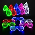 thumbnail image 1 of Djiypn 5 Pack LED Glasses Glow in The Dark Party Supplies,Glow Sticks Glasses,Party Glasses for Adults K/i/ds Neon Party Favors, Light Up Pool Birthday Wedding Helloween Christmas Party Favors, Pink, 1 of 10