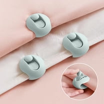Djiypn 6 Pieces Padded Comforter Clips White Duvet Clips Padded Blanket Fasteners to Secure Bedding for Preventing Comforters From Shifting Inside Duvet Cover Sweet Sleeping(Green)