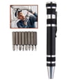 thumbnail image 1 of Djiypn 8 in 1 Mini Screwdriver Set Small Screwdrivers Pen Magnetic Repair Tools, Compact Gadgets Computer Eyeglasses Home Improvement (Black), 1 of 9