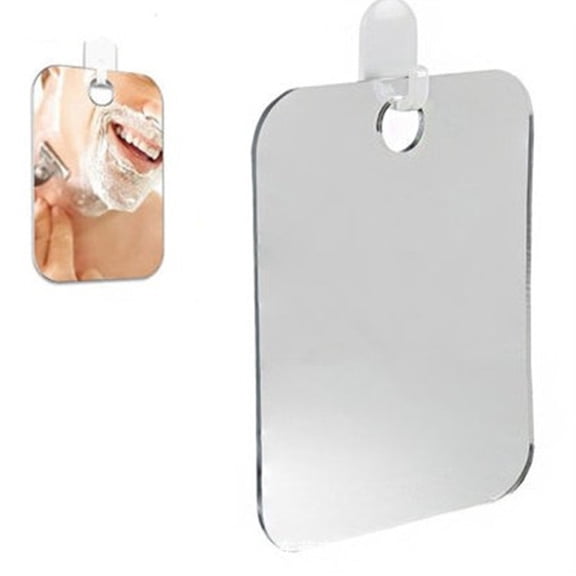 Djiypn Acrylic shaving mirror - bathroom anti fog mirror,,silver,40g