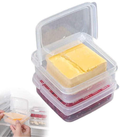 Djiypn Airtight Plastic Cheese Storage Containers - Keep Cheese Fresh & Delicious, Versatile Food Preserver for Fridge, Ideal for Home Chefs and Kitchen Enthusiasts