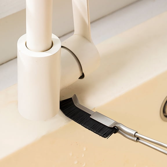 Djiypn Bathroom Crevice Brush with Flexible Bristles for Tile and Window Cleaning - Multi-Functional for Kitchen Bath by Cleaners