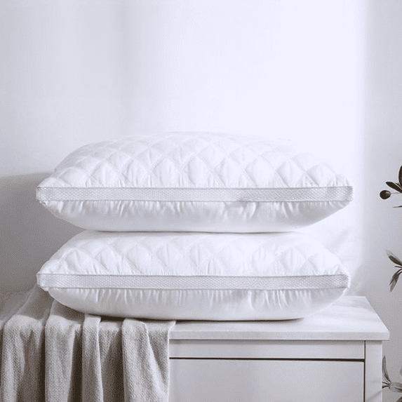 Djiypn Bedding Size Bed Pillow White Cool Hotel Quality Corner Propped Pillow For Back Flat Or Side Sleeping