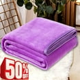 thumbnail image 1 of Djiypn Djiypn Blanket -70x100cm flannel bath towel, purple,100%Polyester,Purple,160g, 1 of 5