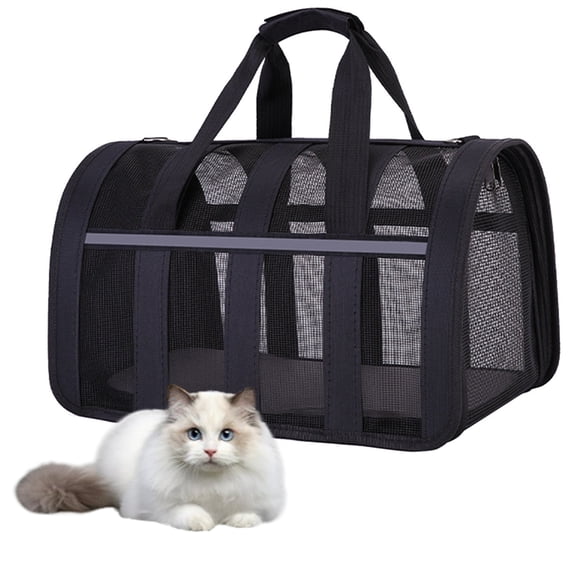Djiypn Cat, Dog Carrier for Pets Up to 15 Lbs, Soft-Sided Cat Bag Animal Carriers Travel Puppy Carry As a Toy of Fabric Pet Home(15.74x10.62x9.44in)