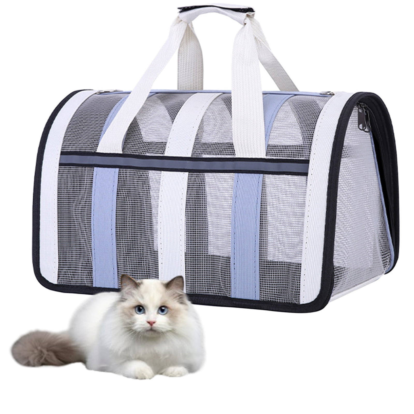 Djiypn Cat, Dog Carrier for Pets Up to 15 Lbs, Soft-Sided Cat Bag ...