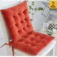 thumbnail image 1 of Djiypn Chair Cushions Set of 2, Outdoor/Indoor Chair Pads for Dining Chairs 2 Pack, Soft Seat Cushions for Kitchen, Dining Room, Office, Patio Chairs, 15.5"x15.5"x2.75", Yellow, 1 of 7