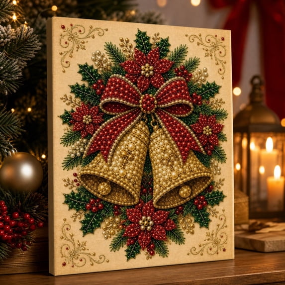 Djiypn Christmas Pearl Art Kits for Adults Pearl Diamond Art Diy Kits DIY Pearl Painting Kit for Adults, Beginners