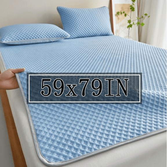 Djiypn Cooling Pad Mat for Bed Cooling Mattress Pad Gel for Sleep, Summer Hot Flashes, Adult, Pets, No Water or Electricity Required(59 x 79 Inch,Blue)