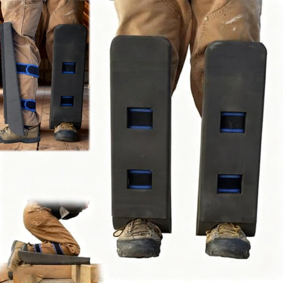 Djiypn Crawler Climber Knee Pads, Self-Supporting Kneepads for Attic Crawling, Adjustable Foam Support Pads with Wrap Straps, Lightweight Work Knee Protectors for Construction, Flooring (2PCS)