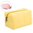 thumbnail image 1 of Djiypn Cute Makeup Bag, Velvet&nbsp;Cosmetic Bag, Make up Pouch for Purse,Toiletry Zipper Pouch, Checkered Bag, Travel Case,Storage Pouches for Organization (Yellow), 1 of 8