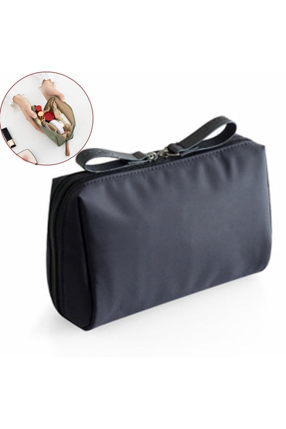 Cute Small Pouch, Makeup Cosmetic Bag,Make up Bag for Purse,Toiletry Zipper Pouch,Electronic Organizer Travel Case,Storage Pouches for Organization, Black