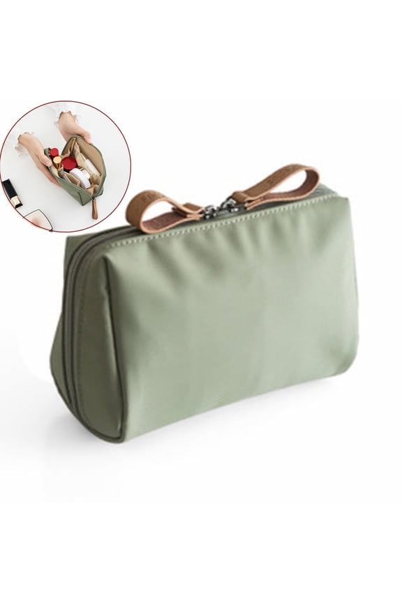 Cute Small Pouch, Makeup Cosmetic Bag,Make up Bag for Purse,Toiletry Zipper Pouch,Electronic Organizer Travel Case,Storage Pouches for Organization, Green