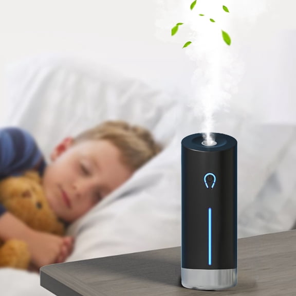 Djiypn Diffuser for Essential Oil,Battery Operated Mini Scent Air Machine, Aromatherapy Diffuser, 3 Mist Modes, Waterless Oil Diffuser Start for Bedroom, Home, Office, Black