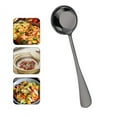 thumbnail image 1 of Djiypn Dinner Spoons Set, Stainless Steel Large Tablespoons, Metal Cutlery Spoon, Soup Spoon, Spoons Silverware for Home, Kitchen, Restaurant, Dishwasher Safe 7.36Inch, Black, 1 of 8