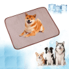 Djiypn Dog Cooling Mat, Pet Ice Silk Mat, Pet Cooling Mat Ice Silk Coolings Mats for Dogs and Cats, Non-Slip, Foldable Summer Reusable Pets Cool Mats (Brown)