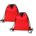 thumbnail image 1 of Djiypn Drawstring Backpack Sports Water Resistant String Bag Sport Gym Sackpack for Women Men Large with Handle, Red, 1 of 7
