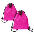thumbnail image 1 of Djiypn Drawstring Backpack Sports&nbsp;Gym&nbsp;Bags, Draw String Back Bag Drawstring Bags Bulk for Sports, Gym, Travel, Swimming, Beach (Hot Pink), 1 of 7