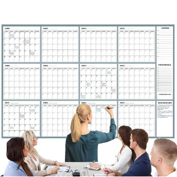 Djiypn Extra Large Wall Plan with Detailed Layout for Yearly Decoration - Eye-Catching for Rooms by Planners