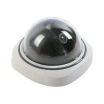 Djiypn Fake Security Camera,Simulation Dummy Hemisphere Camera,Wireless Surveillance System Realistic Look Indoor With Flashing Red LED For Home