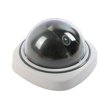 Djiypn Fake Security Camera,Simulation Dummy Hemisphere Camera,Wireless Surveillance System Realistic Look Indoor With Flashing Red LED For Home