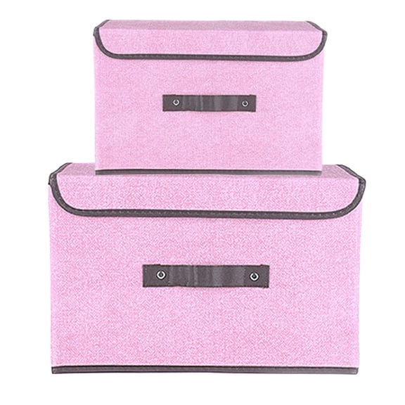 Djiypn Foldable Fabric Storage Boxes with Lids, 1 Count, Pink