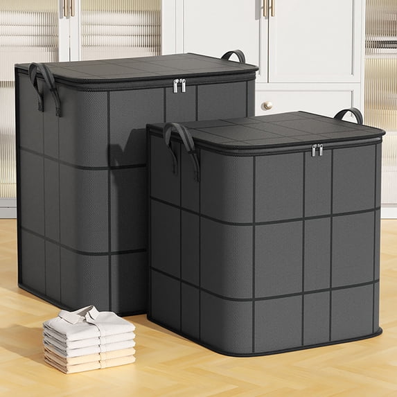 Djiypn Foldable Storage Bag with Reinforced Handles,Storage Bag | Spacious Moving Storage Bin, Bedding And Sweaters, Large Capacity Fabric Bag For Moving Day And Closet Use