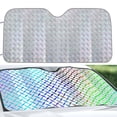 thumbnail image 1 of Djiypn Front Windshield Sun Shade - Accordion Folding Double-sided Auto Sunshade For Medium And Small Car 55 X 27 Inch (Gray), 1 of 8