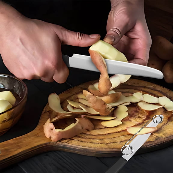 Djiypn Fruit Knife with Adjustable Spring for Vegetable Slicing and Peeling - Precision Cutting for Kitchen Use by Cooks