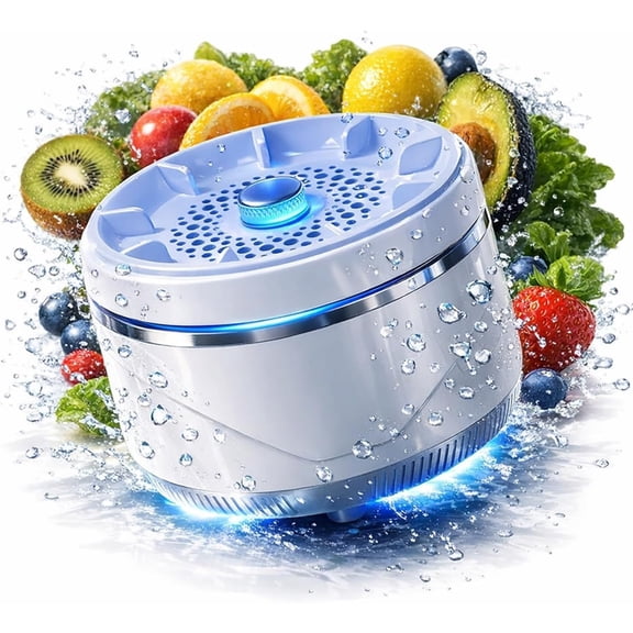 Djiypn Fruit and Vegetable Washing Machine, 2026 Upgraded Fruit Cleaner Device Waterproof Fruit and Vegetable Purifier Clean Produce with Titanium Electrolysis Purification for Home Kitchen