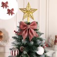 thumbnail image 1 of Djiypn Glitter Wired Ribbon Bows with Twist Tie 5.9" Metallic Christmas Bows for Gift Wrapping, Wreath, Garland, Holiday Crafts Party Home Outdoor Christmas Tree Decorations, 2 PCs, Pink, 1 of 6