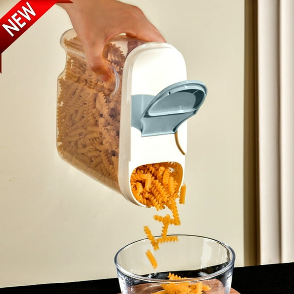 Djiypn Good Grips Airtight Cereal Food Storage Container, Plastic Airtight Seal, Dishwasher Safe, BPA-Free, 67.5oz, Blue