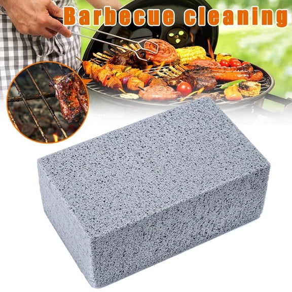 Djiypn Grill Clean Brick Pumice Stone for BBQ and Griddle, Safe for Ceramic and Metal, Quick Stain Removal for Outdoor Cooking, Natural Grip for Easy Cleaning