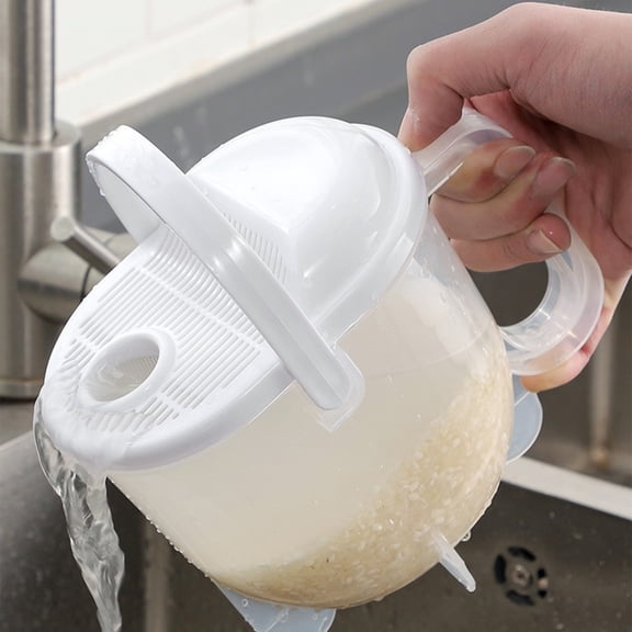 Djiypn Hands-Free Rice Washing Machine - Efficient Rice Strainer with Ergonomic Handle for Quick Drainage - Ideal Kitchen Tool for Home Cooks and Perfect for Daily Meal Prep