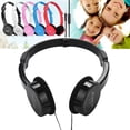 thumbnail image 1 of Djiypn K-i-d-s Headphones for School Travel, HD Stereo Sound Over-Ear Headphones for Home, Foldable 3.5mm Wired for Phone Computer, Black, 1 of 7
