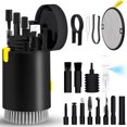 thumbnail image 1 of Djiypn Keyboard Cleaner Kit, Electronics Cleaning Kit with Retractable Brush, Portable 20-IN-1 Multi-Tools Kit for Phones, Tablet, Computer, PC, TV with 10ml Mist Spray (Black), 1 of 9
