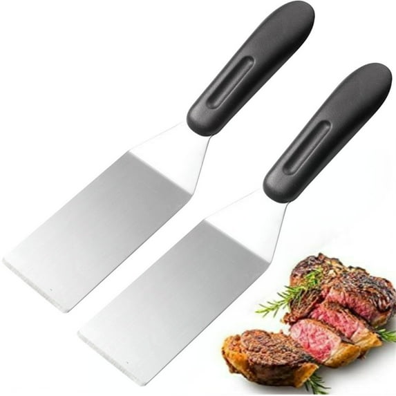 Djiypn Metal Spatula for Grill Stainless Steel Spatula for Burger, Fish Turner Griddle Spatula, Spachulas Egg Flipper, Flat Top Metal Spatula for Cooking BBQ