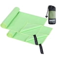 thumbnail image 1 of Djiypn Microfiber Towel Perfect for Travel & Gym & Camping Towel 2Pack Quick Dry - Super Absorbent - Ultra Compact - Lightweight. Suitable for Trip, Beach, Shower, Backpacking, Pool, 1 of 9