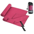 thumbnail image 1 of Djiypn Microfiber Towel Perfect for Travel & Gym & Camping Towel 2Pack Quick Dry - Super Absorbent - Ultra Compact - Lightweight. Suitable for Trip, Beach, Shower, Backpacking, Pool, 1 of 8