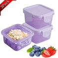 thumbnail image 1 of Djiypn Mini Food Storage Containers, Leakproof Lids, Condiment Sauce Containers, Mini Freezer Storage Containers Airtight Containers, Dishwasher Freezer and Microwave Safe, 4oz-3Pack, 1 of 8