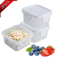 thumbnail image 1 of Djiypn Mini Food Storage Containers, Leakproof Lids, Condiment Sauce Containers, Mini Freezer Storage Containers Airtight Containers, Dishwasher Freezer and Microwave Safe, 4oz-3Pack, 1 of 8
