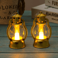 thumbnail image 1 of Djiypn Mini Lanterns 2Pack LED Small Lanterns Decorative Indoor Outdoor Hanging Lantern Decorative Candle Light Farmhouse Decor for Weddings Western Camping Party Halloween Christmas Decorations, 1 of 7