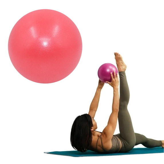 Djiypn Mini Yoga Pilates Ball 10 Inch For Stability Exercise Training Gym Burst And Slip Balls With Inflatable Straw