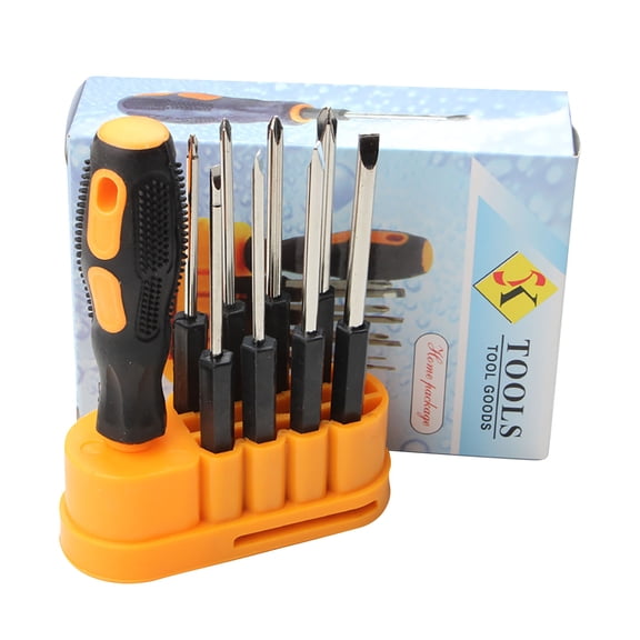 Djiypn Multi-Function Screwdriver Set with 8 Pieces and Magnetic Shaft - Household Repair Tool for Electronics by DIYers