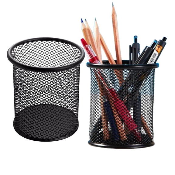 Djiypn Multipurpose Metal Office Pen Holder - Organize Your Workspace with Stylish Desk Storage Solution for Professionals and Workers - Ideal for Stationery, Scissors, and More
