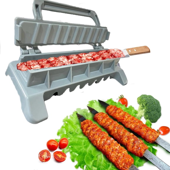Djiypn Outdoor BBQ Kebab Maker -Kebab Mould for Perfectly Shaped Kebabs -Ideal for Grilling Enthusiasts and Home Chefs -Effortlessly Make Tender Skewers for Backyard Parties and Family Gatherings